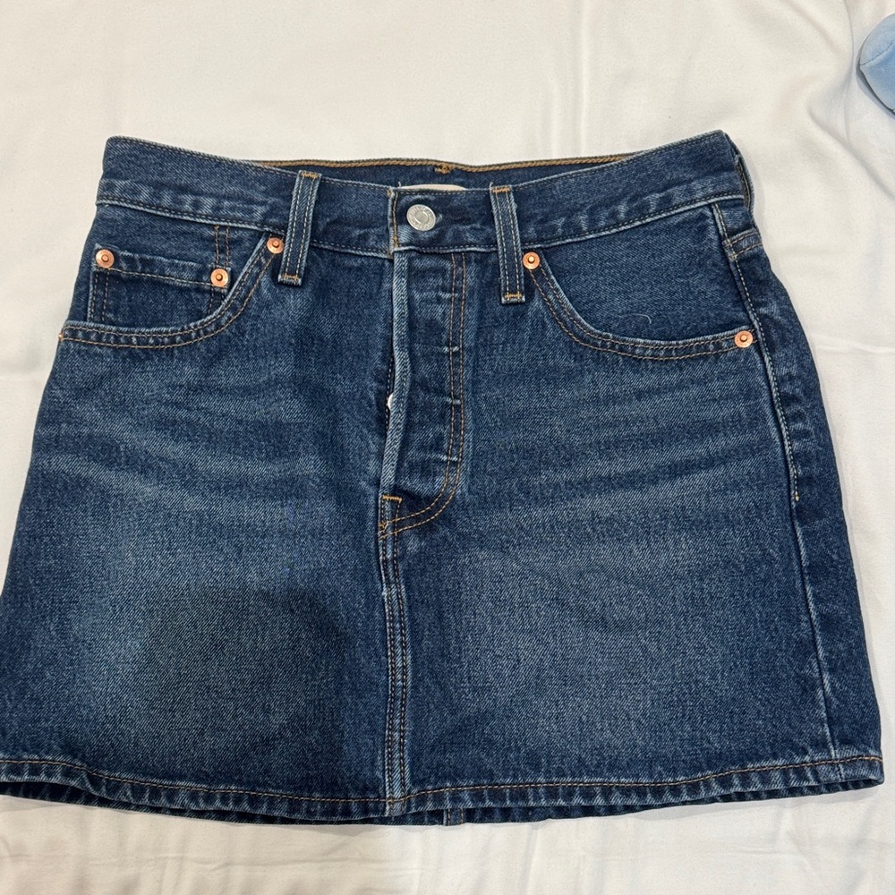 Levi's Blue Denim Mini Skirt